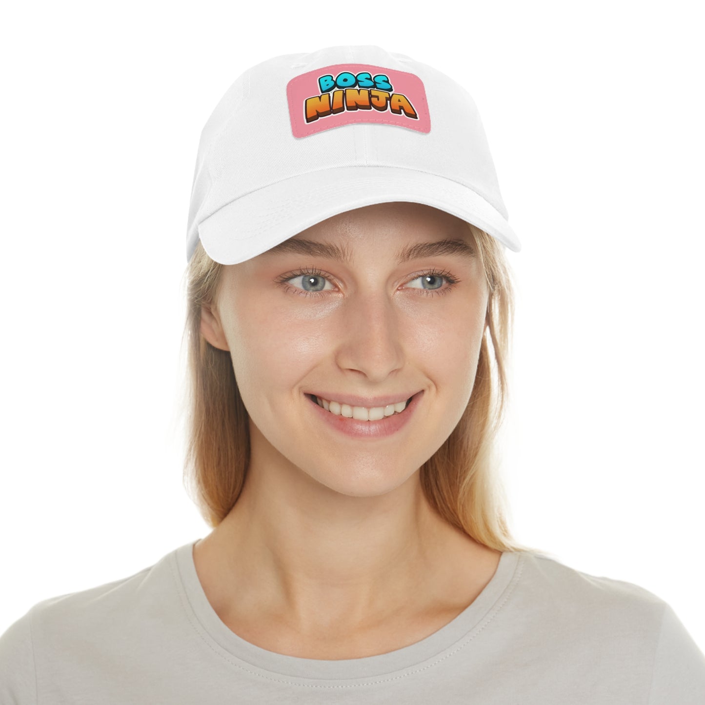Boss Ninja Dad Hat, Leather Patch Cap for Dads, Casual Summer Hat, Great for Father's Day Gifts, Trendy Dad Apparel, Gift for Ninja Lovers