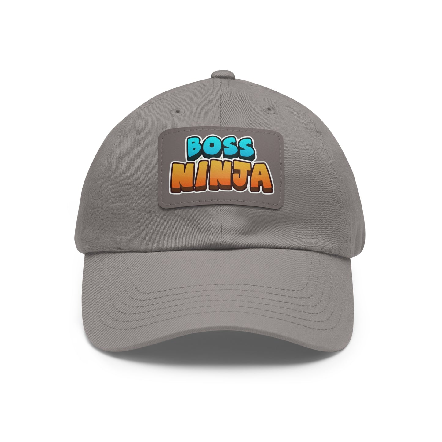 Boss Ninja Dad Hat, Leather Patch Cap for Dads, Casual Summer Hat, Great for Father's Day Gifts, Trendy Dad Apparel, Gift for Ninja Lovers