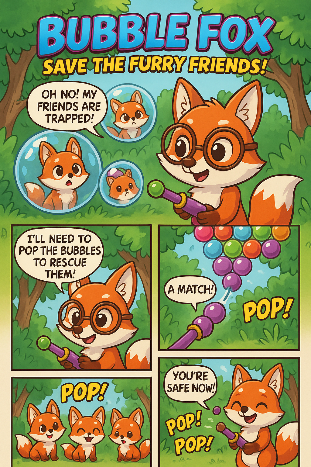 Bubble Fox: The Great Forest Rescue (Official Comic Book)