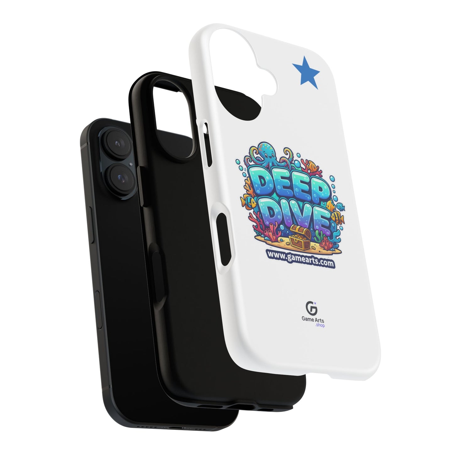 Deep Dive Phone Case, Ocean Theme, Beach Aesthetic, Fun Gift for Ocean Lovers, Colorful Cover, Summer Vibes, Waterproof