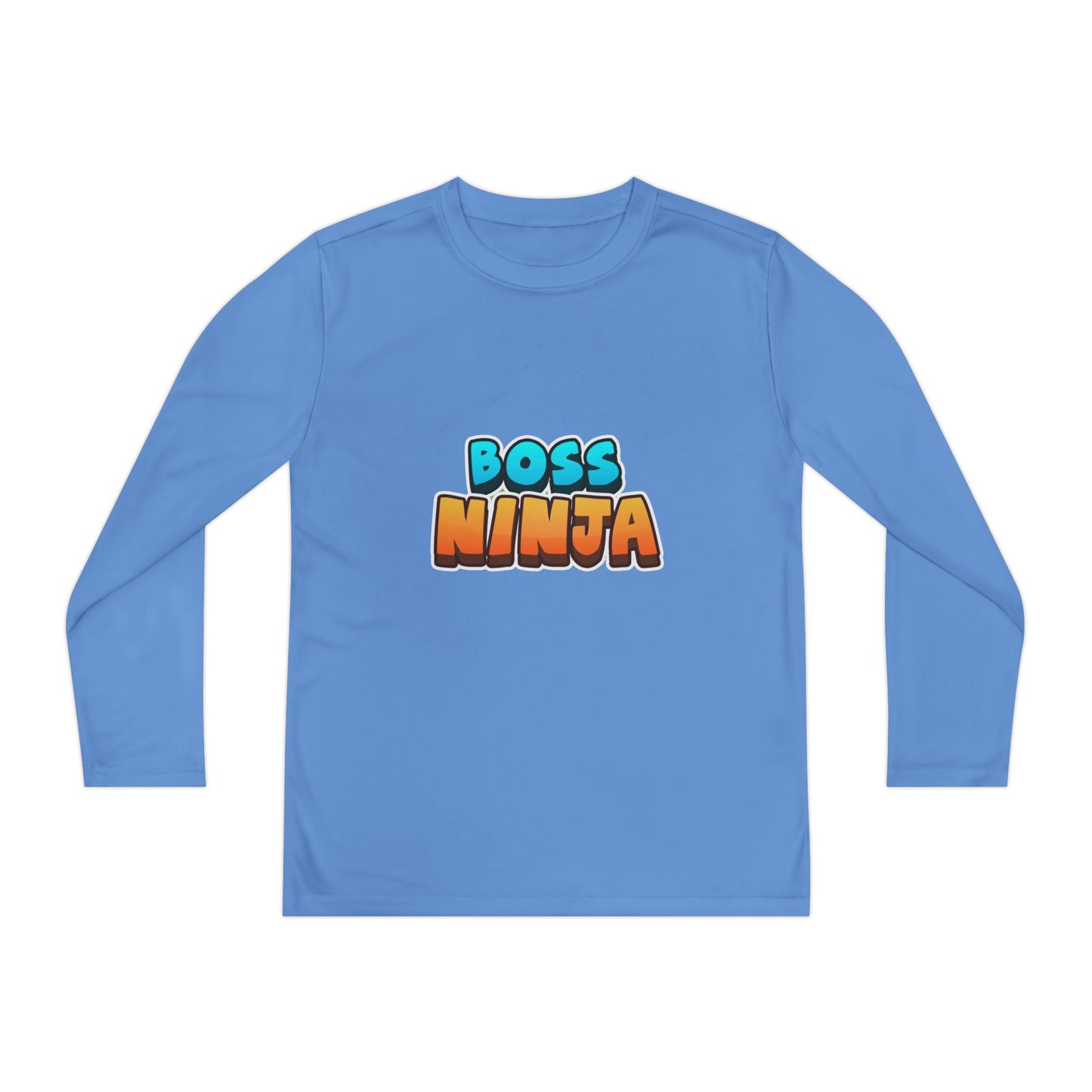 Youth Long Sleeve Boss Ninja Tee, Fun Graphic Shirt for Kids, Perfect for Birthdays, Playdates, School, and Ninja-Themed Parties
