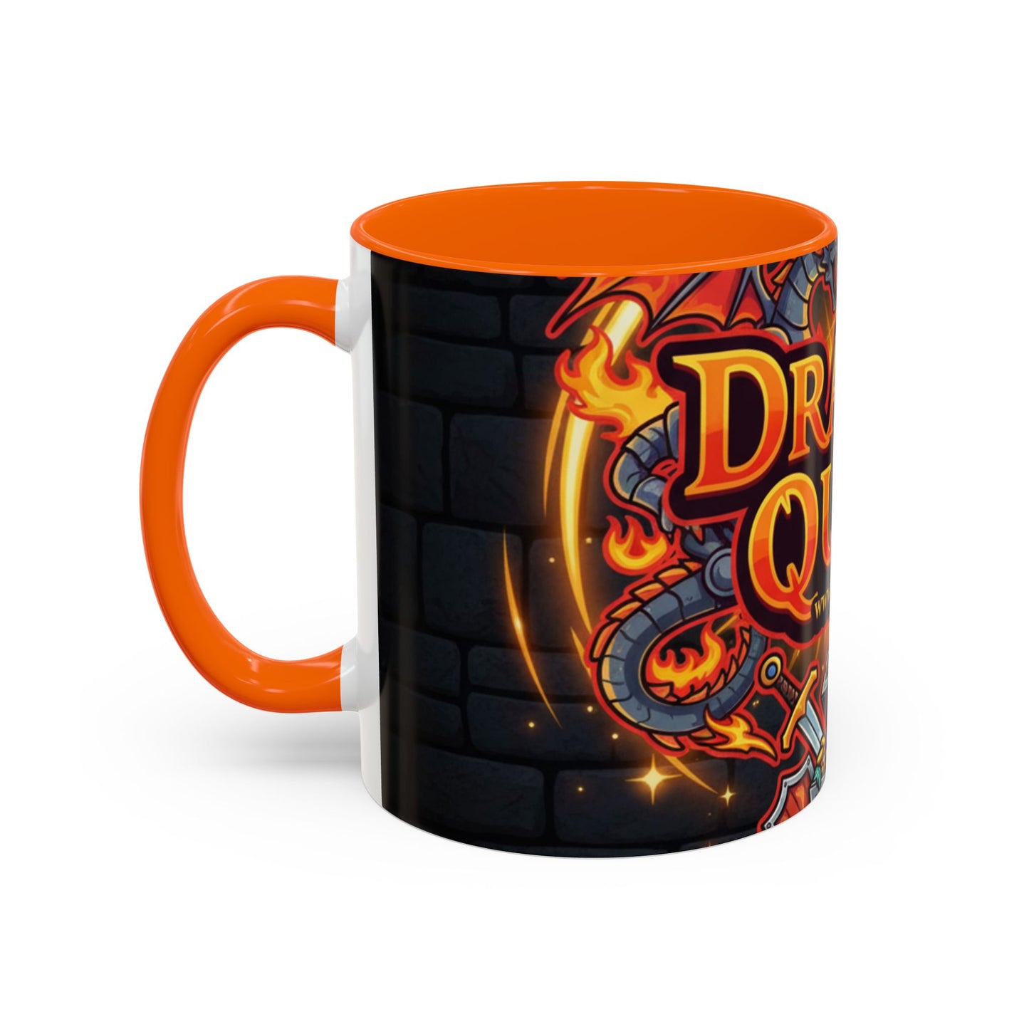 Dragon Quest Accent Coffee Mug, Gaming Mug, Geeky Gift, Fantasy Coffee Cup, Dragon Themed Drinkware, Unique Gamer Present