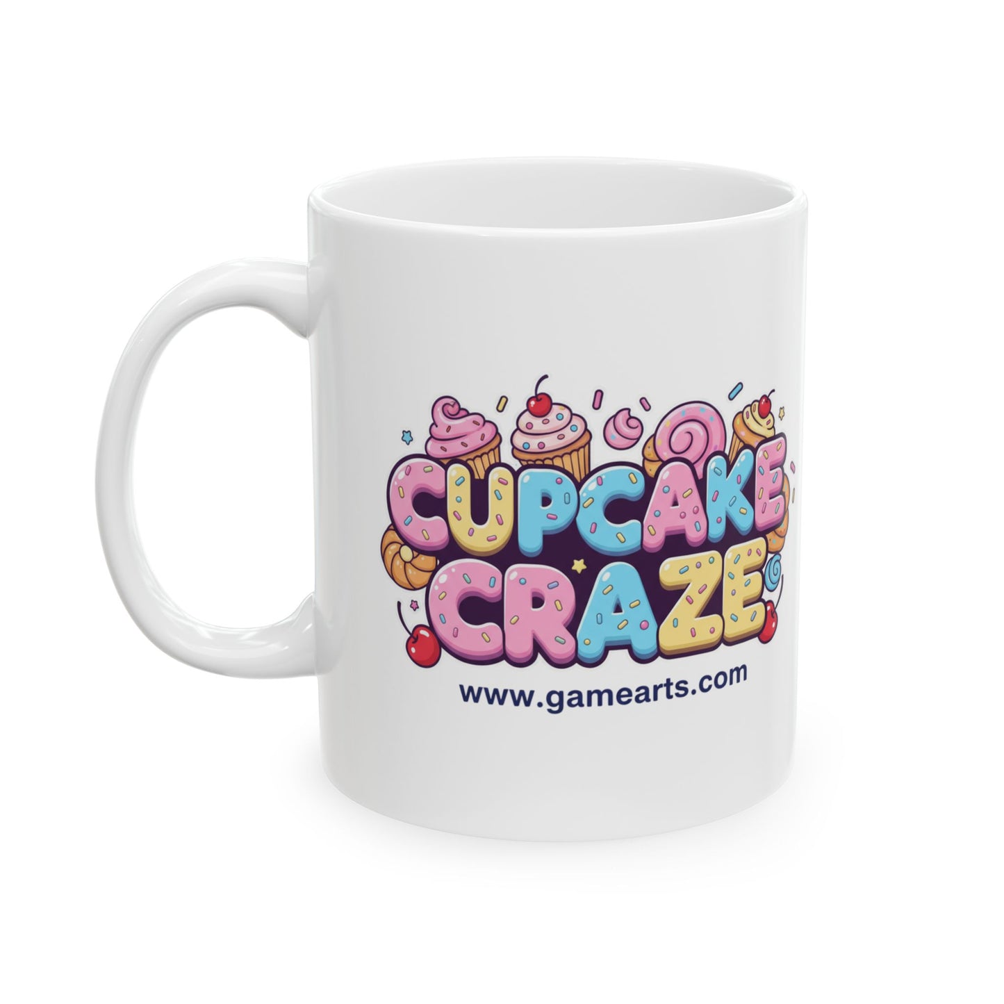 Cupcake Craze Ceramic Mug - Fun Coffee Cup, Gift for Bakers, Kitchen Decor, Birthday Party Essential, Sweet Treat Lover