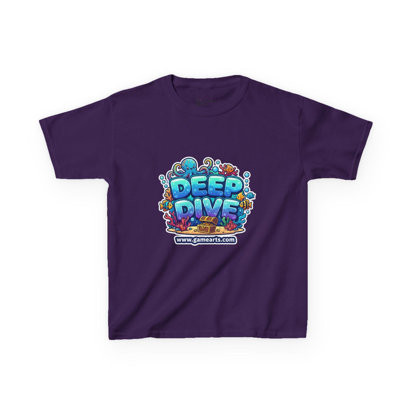 Deep Dive Kids Heavy Cotton Tee, Ocean Adventure Shirt, Fun T-Shirt for Boys and Girls, Summer Beach Wear, Gift for Young Explorers, [...]