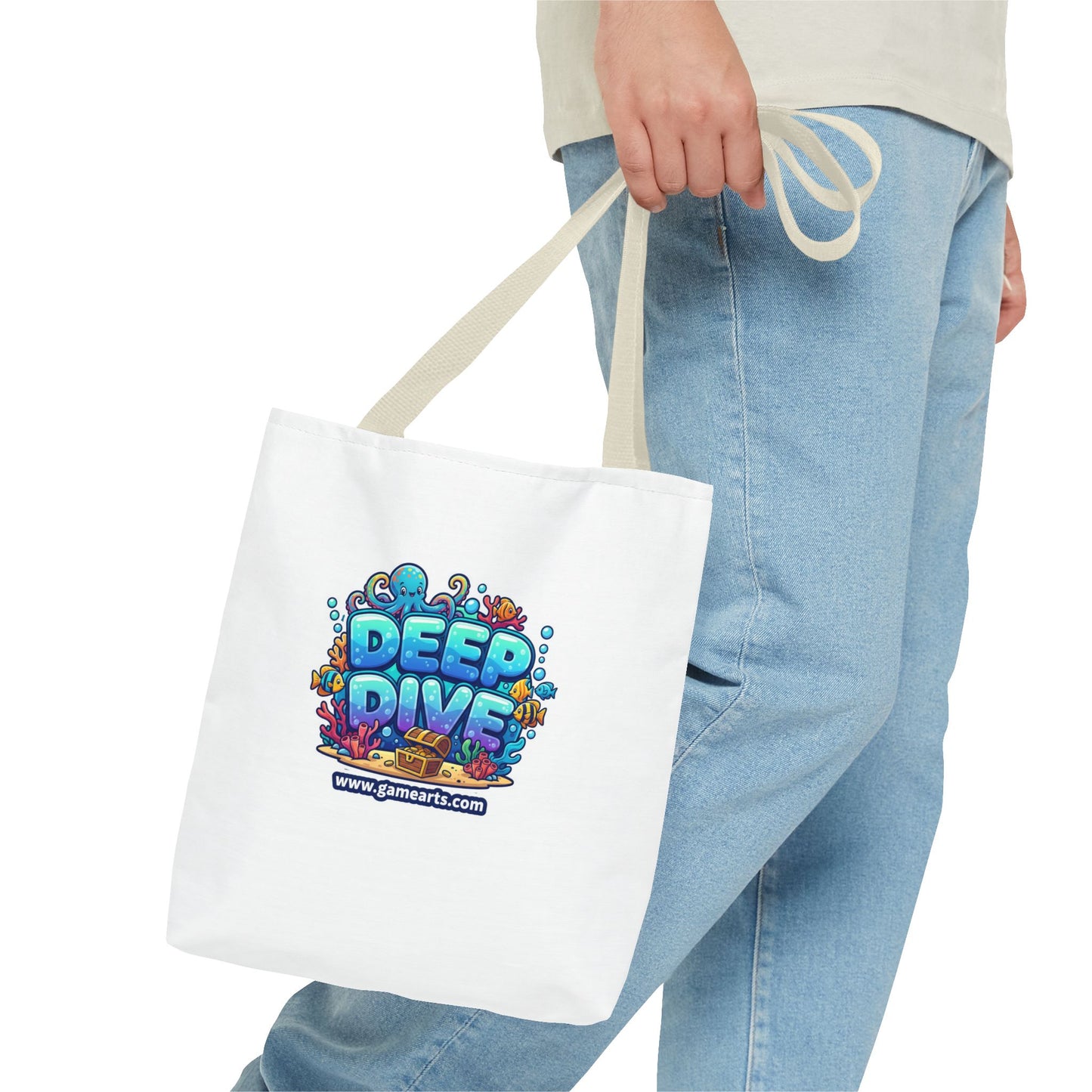 Deep Dive Tote Bag, Fun Shopping Bag, Gift for Gamers, Eco-Friendly Tote, Beach Tote, Travel Accessory