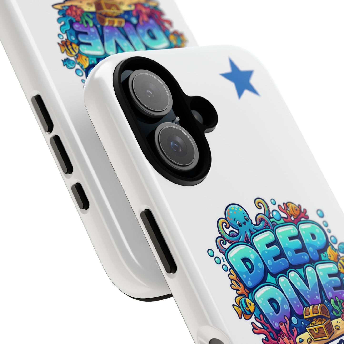 Deep Dive Phone Case, Ocean Theme, Beach Aesthetic, Fun Gift for Ocean Lovers, Colorful Cover, Summer Vibes, Waterproof