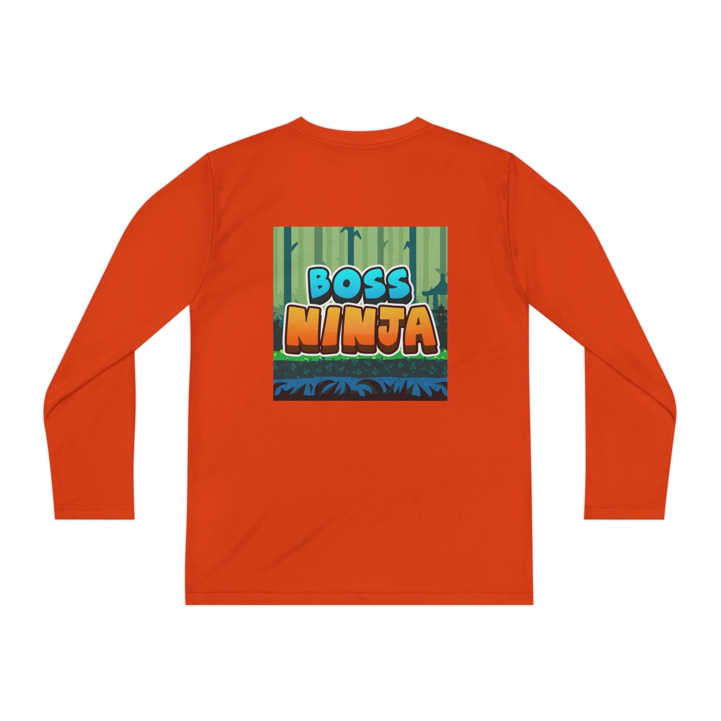 Youth Long Sleeve Boss Ninja Tee, Fun Graphic Shirt for Kids, Perfect for Birthdays, Playdates, School, and Ninja-Themed Parties