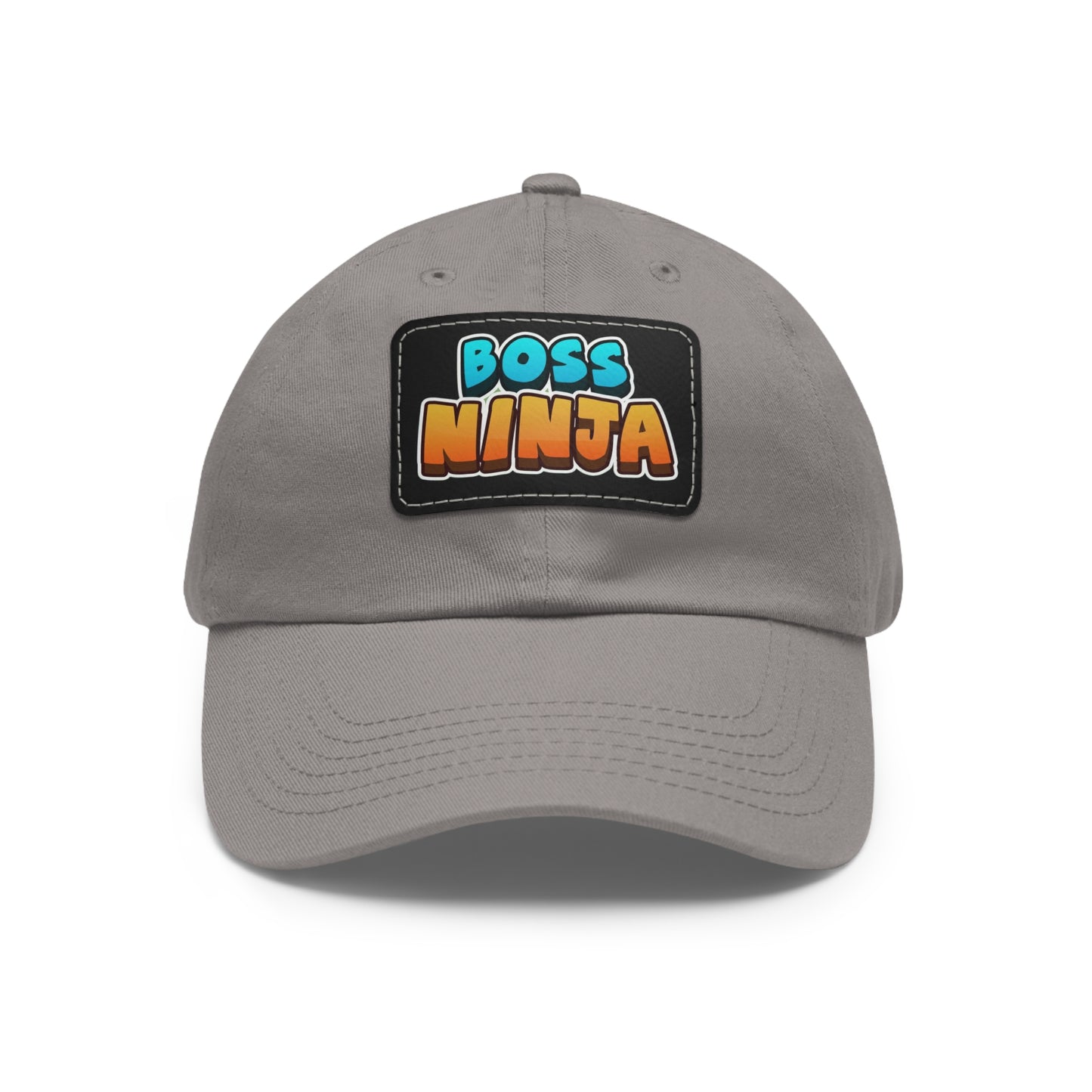 Boss Ninja Dad Hat, Leather Patch Cap for Dads, Casual Summer Hat, Great for Father's Day Gifts, Trendy Dad Apparel, Gift for Ninja Lovers