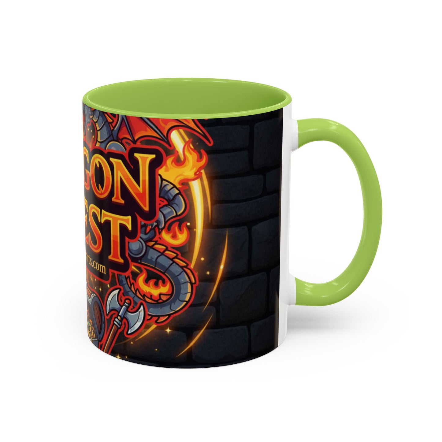 Dragon Quest Accent Coffee Mug, Gaming Mug, Geeky Gift, Fantasy Coffee Cup, Dragon Themed Drinkware, Unique Gamer Present