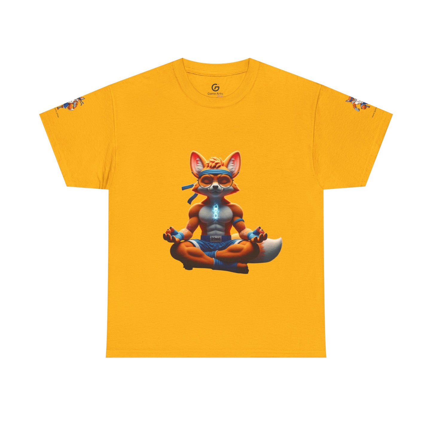 Bubble Fox: Strength & Chill Tee- Relaxation Shirt, Yoga Apparel, Gift for Fox Lovers, Casual Wear, Mindfulness Tee