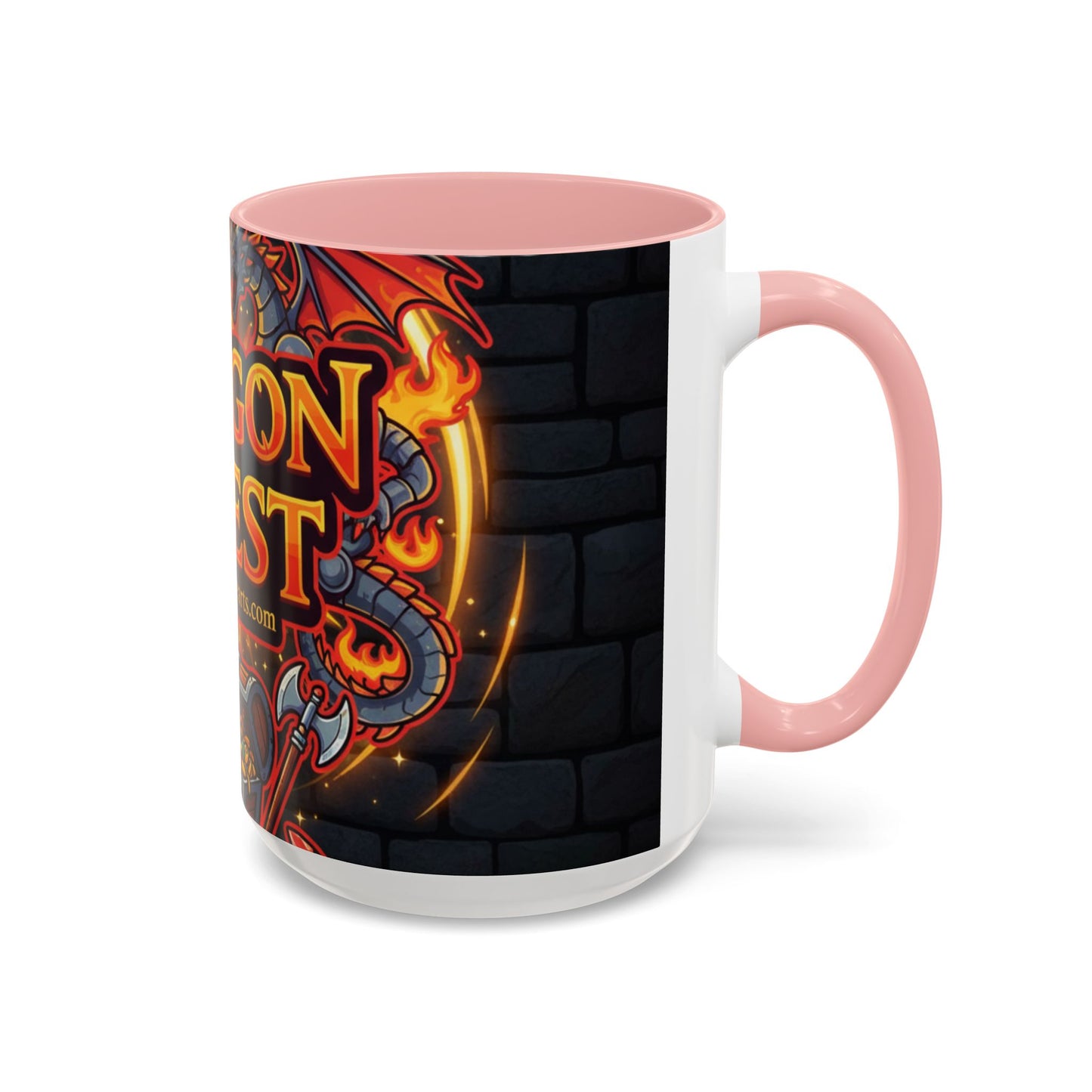 Dragon Quest Accent Coffee Mug, Gaming Mug, Geeky Gift, Fantasy Coffee Cup, Dragon Themed Drinkware, Unique Gamer Present