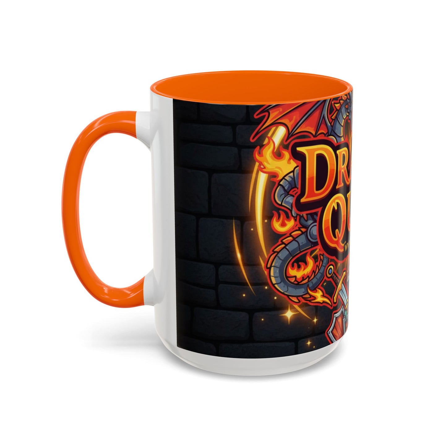 Dragon Quest Accent Coffee Mug, Gaming Mug, Geeky Gift, Fantasy Coffee Cup, Dragon Themed Drinkware, Unique Gamer Present