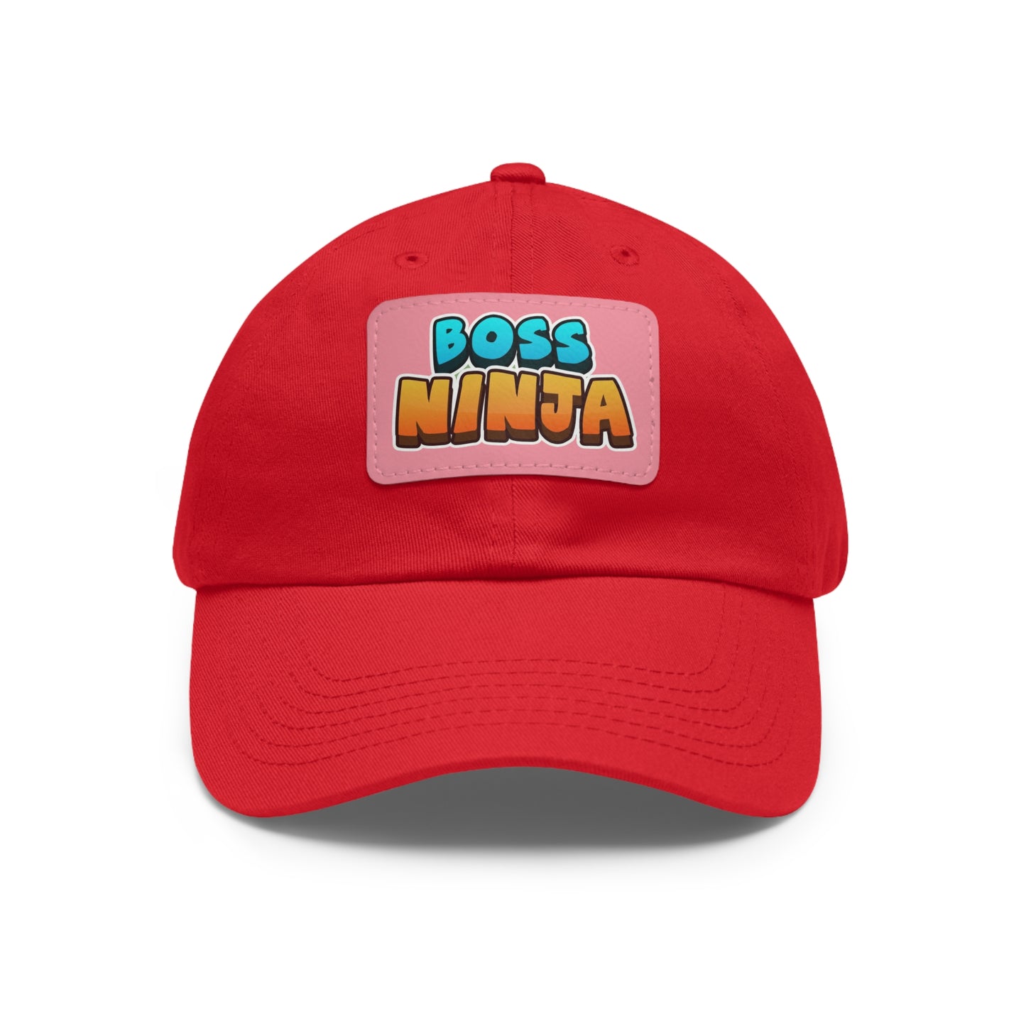 Boss Ninja Dad Hat, Leather Patch Cap for Dads, Casual Summer Hat, Great for Father's Day Gifts, Trendy Dad Apparel, Gift for Ninja Lovers