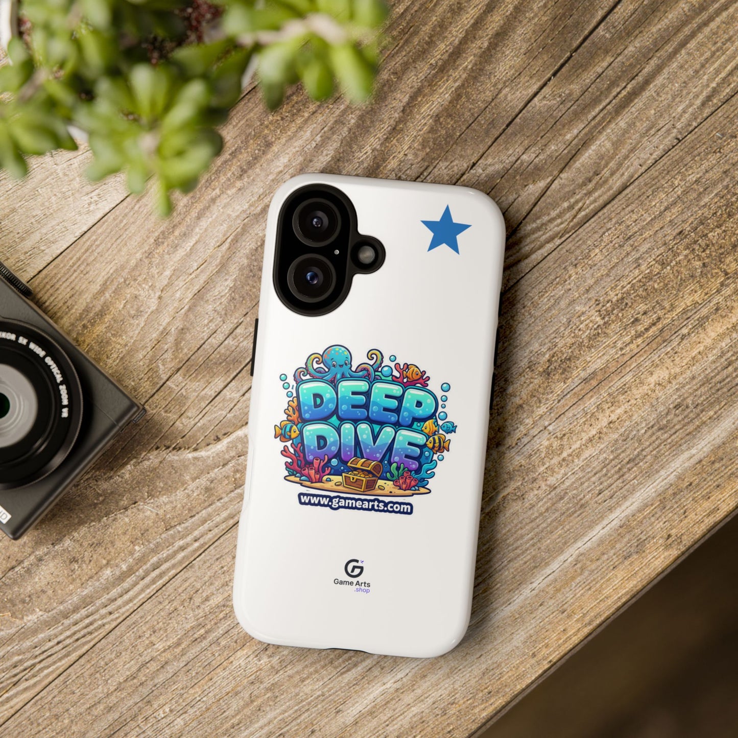 Deep Dive Phone Case, Ocean Theme, Beach Aesthetic, Fun Gift for Ocean Lovers, Colorful Cover, Summer Vibes, Waterproof