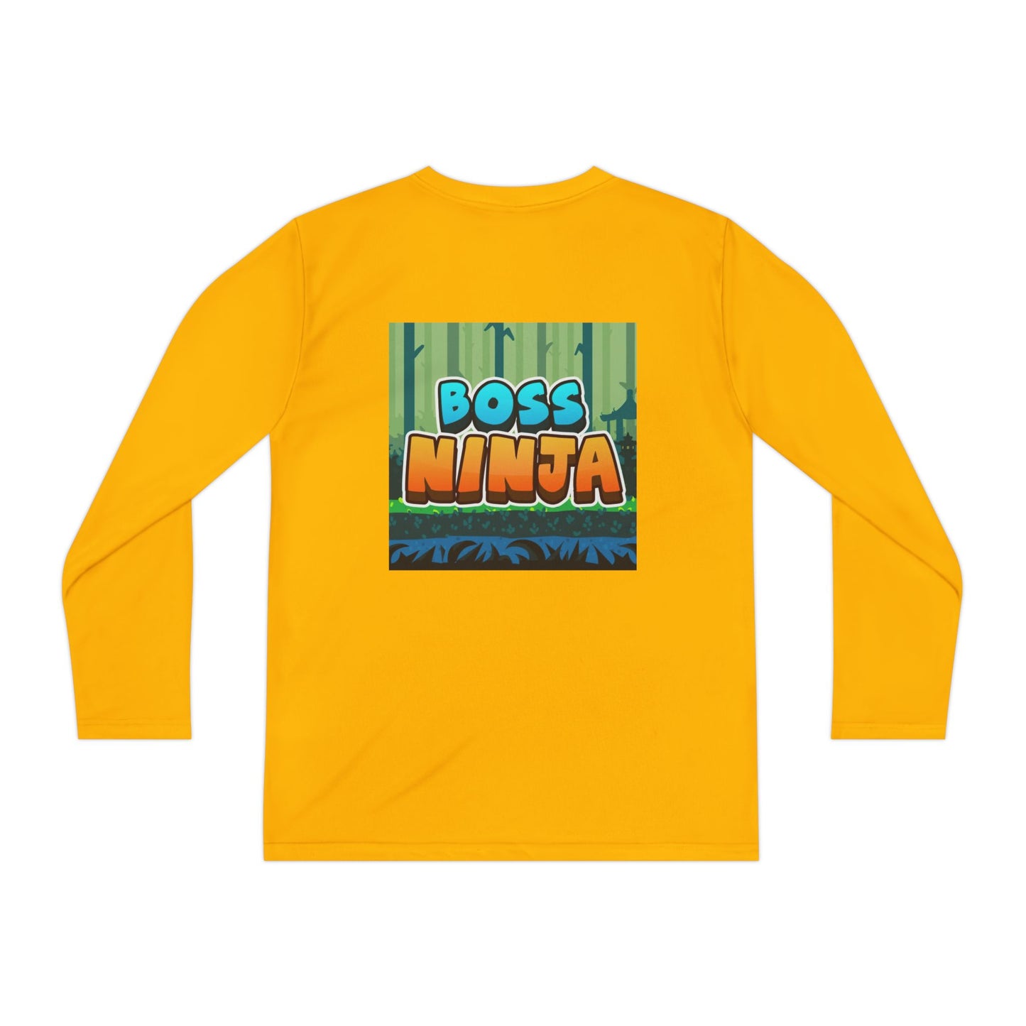 Youth Long Sleeve Boss Ninja Tee, Fun Graphic Shirt for Kids, Perfect for Birthdays, Playdates, School, and Ninja-Themed Parties