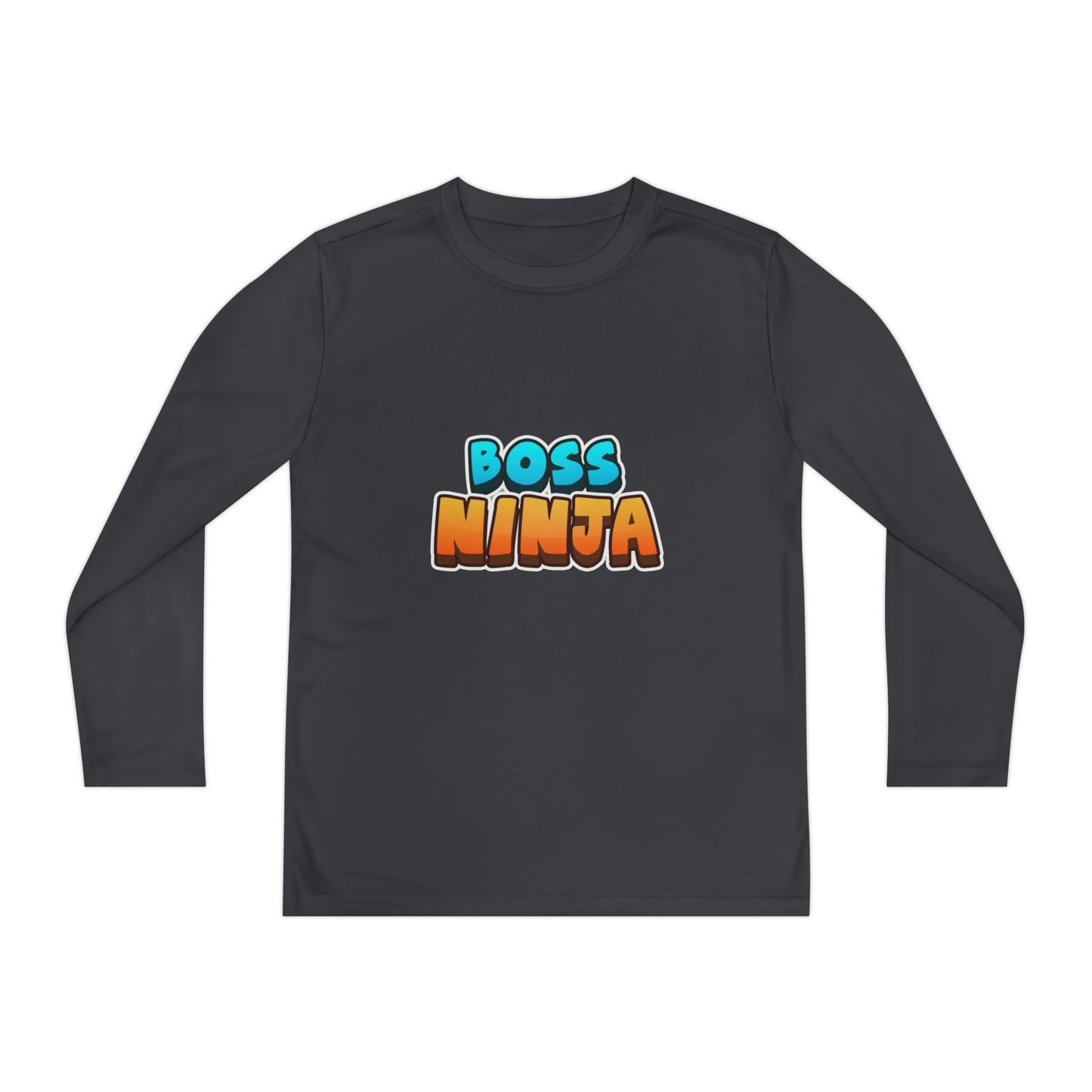 Youth Long Sleeve Boss Ninja Tee, Fun Graphic Shirt for Kids, Perfect for Birthdays, Playdates, School, and Ninja-Themed Parties