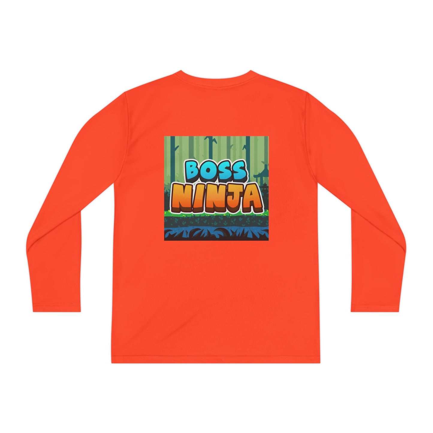 Youth Long Sleeve Boss Ninja Tee, Fun Graphic Shirt for Kids, Perfect for Birthdays, Playdates, School, and Ninja-Themed Parties