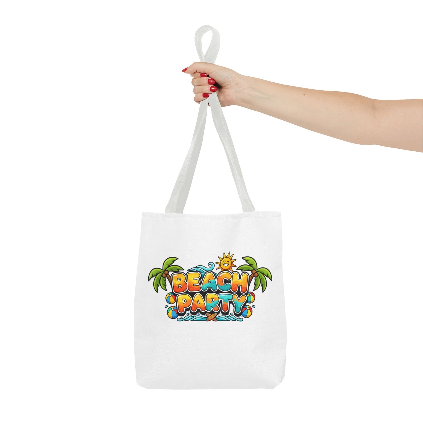 Beach Party Tote Bag, Summer Fun Shopper, Travel, Gifts for Beach Lovers, Beach Bag, Festival Tote