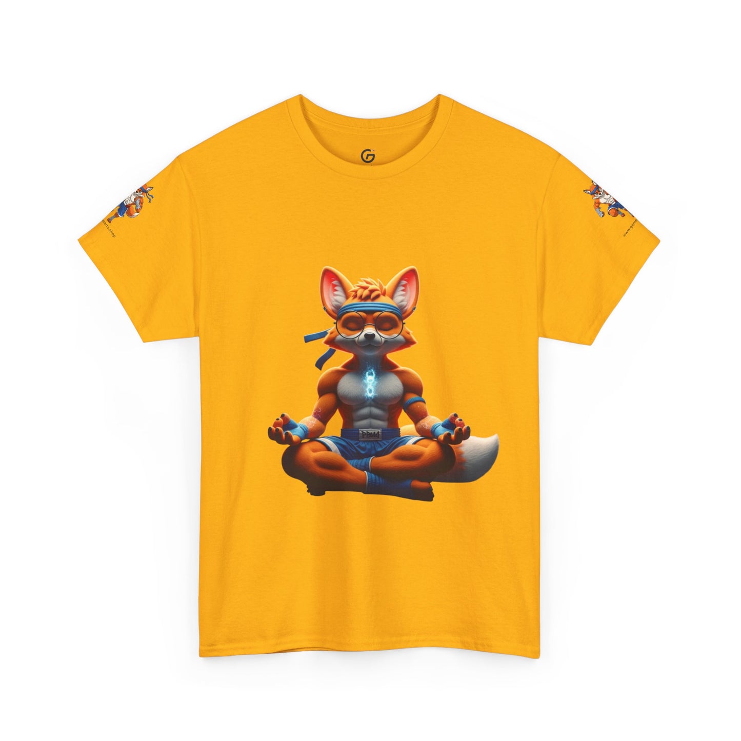 Bubble Fox: Strength & Chill Tee- Relaxation Shirt, Yoga Apparel, Gift for Fox Lovers, Casual Wear, Mindfulness Tee