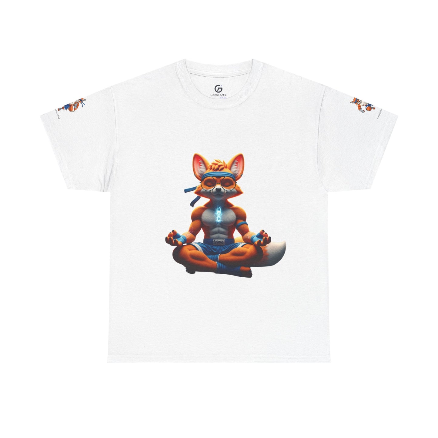 Bubble Fox: Strength & Chill Tee- Relaxation Shirt, Yoga Apparel, Gift for Fox Lovers, Casual Wear, Mindfulness Tee