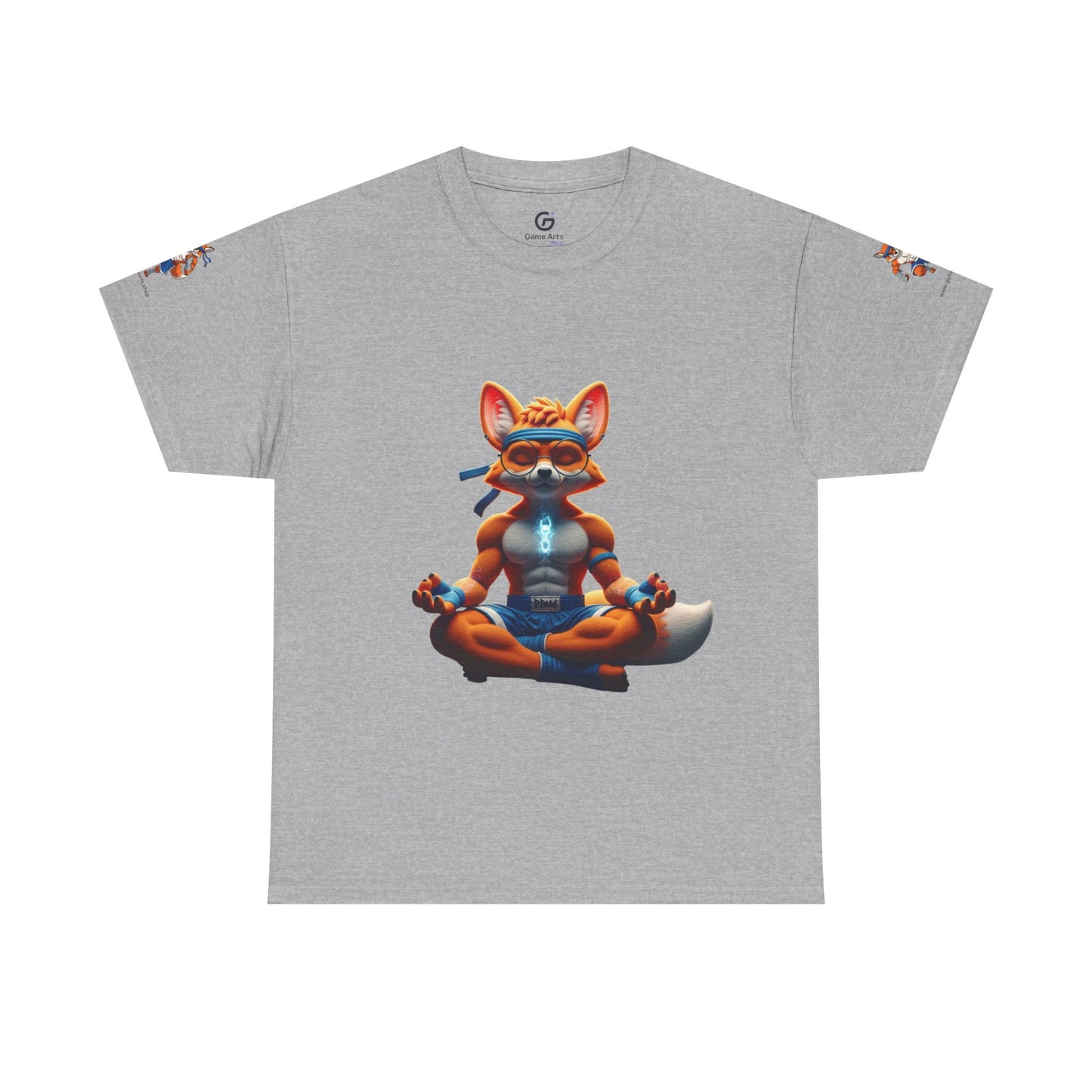 Bubble Fox: Strength & Chill Tee- Relaxation Shirt, Yoga Apparel, Gift for Fox Lovers, Casual Wear, Mindfulness Tee
