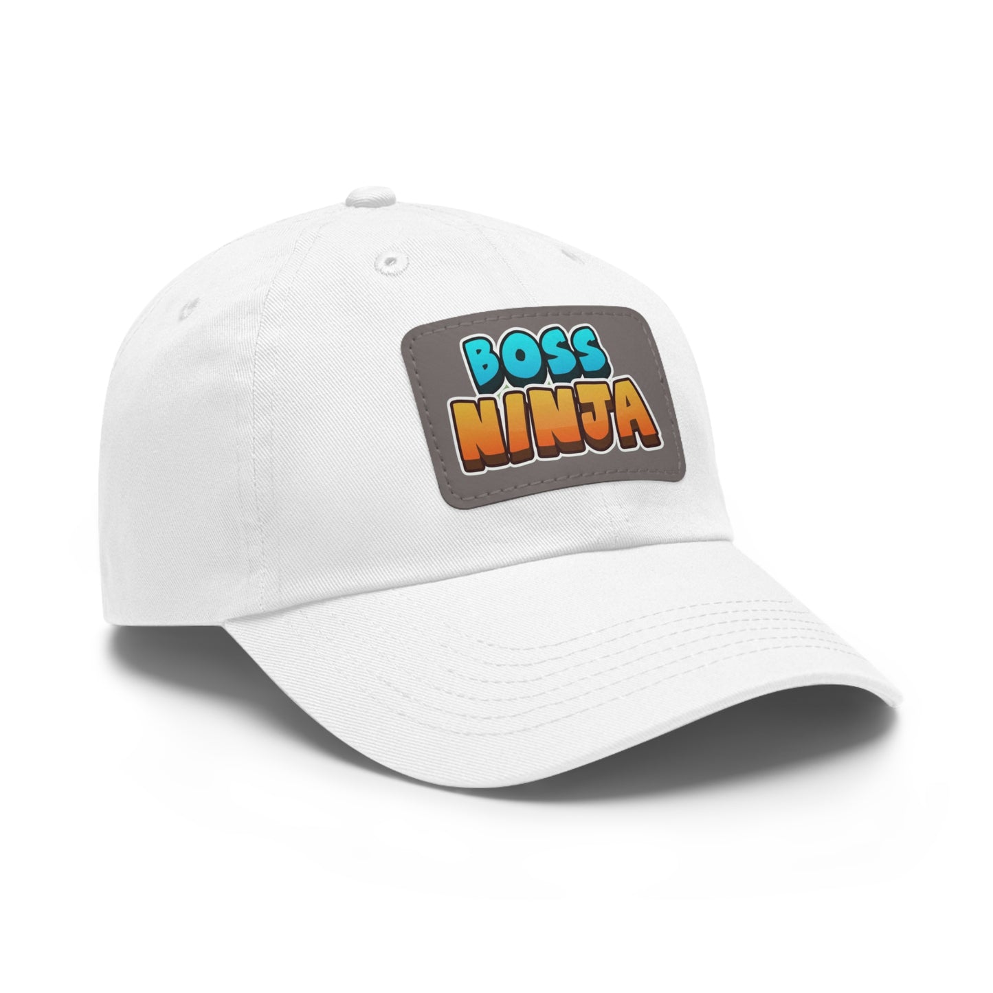 Boss Ninja Dad Hat, Leather Patch Cap for Dads, Casual Summer Hat, Great for Father's Day Gifts, Trendy Dad Apparel, Gift for Ninja Lovers