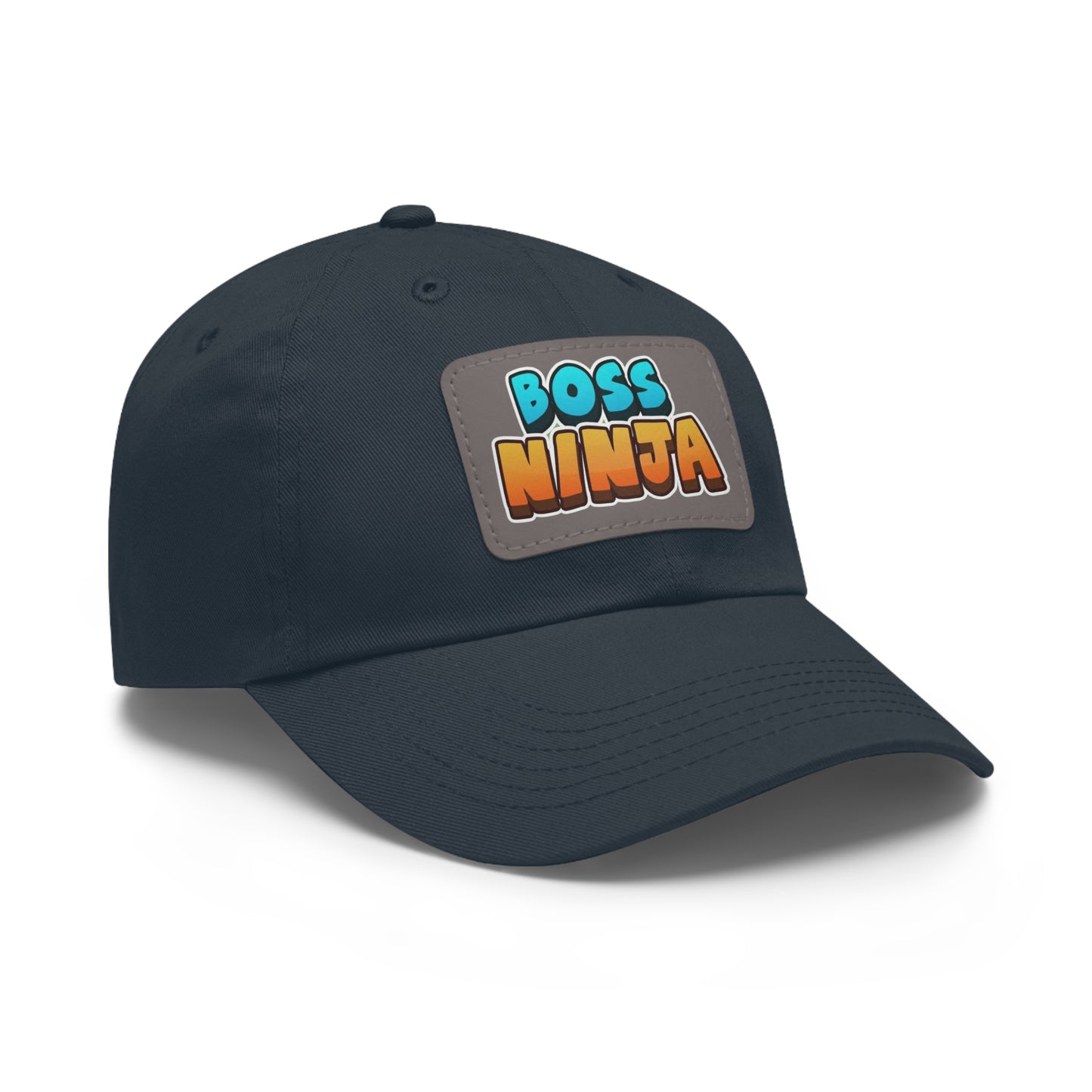 Boss Ninja Dad Hat, Leather Patch Cap for Dads, Casual Summer Hat, Great for Father's Day Gifts, Trendy Dad Apparel, Gift for Ninja Lovers