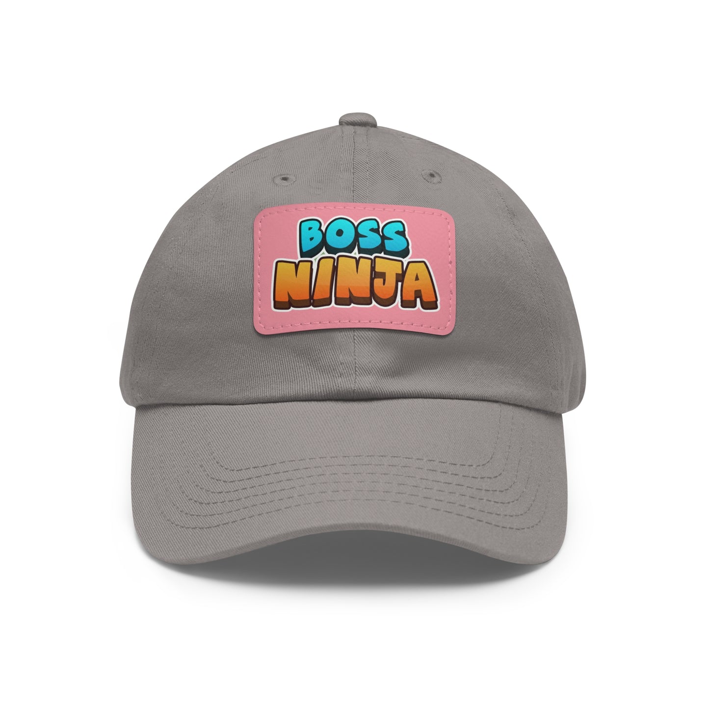Boss Ninja Dad Hat, Leather Patch Cap for Dads, Casual Summer Hat, Great for Father's Day Gifts, Trendy Dad Apparel, Gift for Ninja Lovers