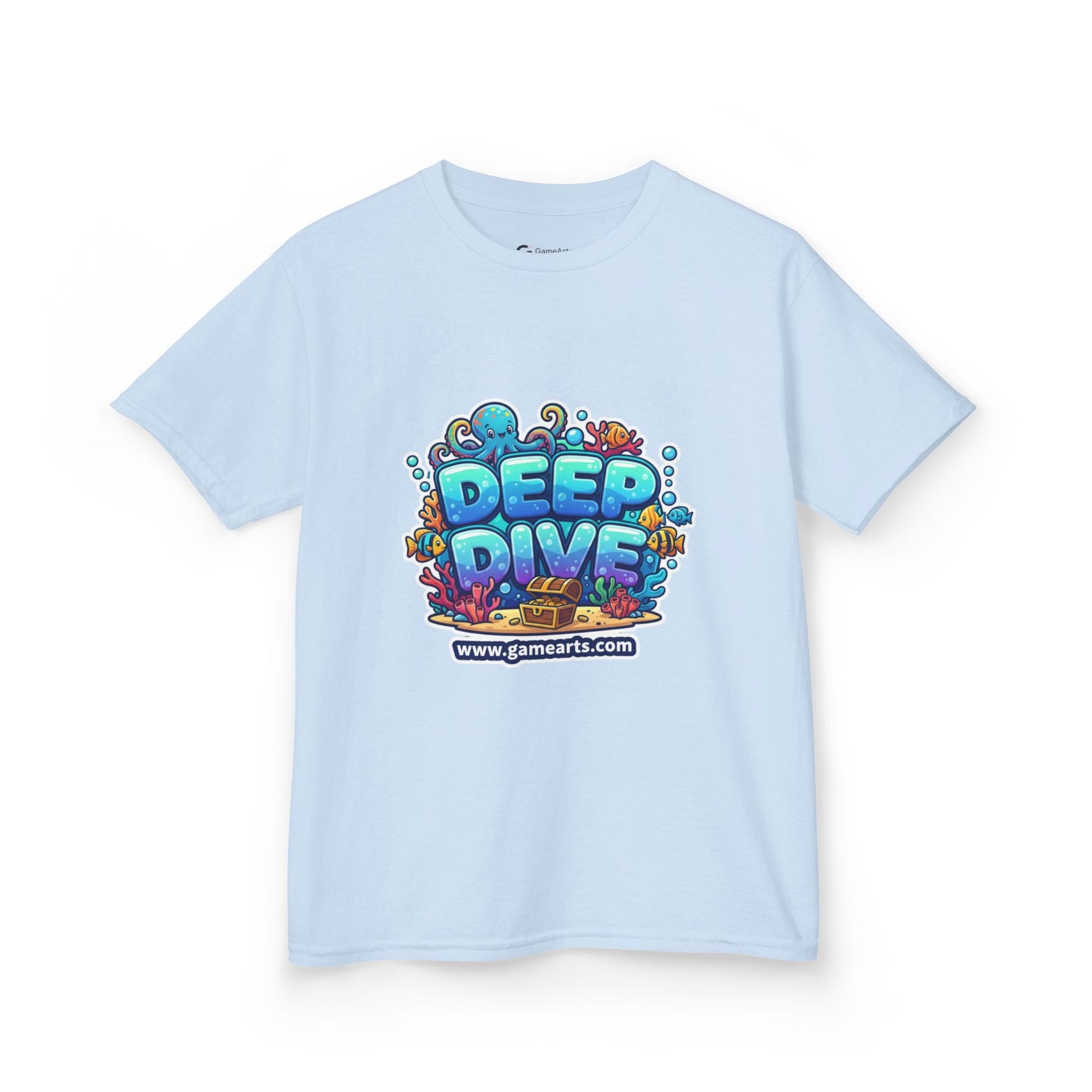 Deep Dive Kids Heavy Cotton Tee, Ocean Adventure Shirt, Fun T-Shirt for Boys and Girls, Summer Beach Wear, Gift for Young Explorers, [...]