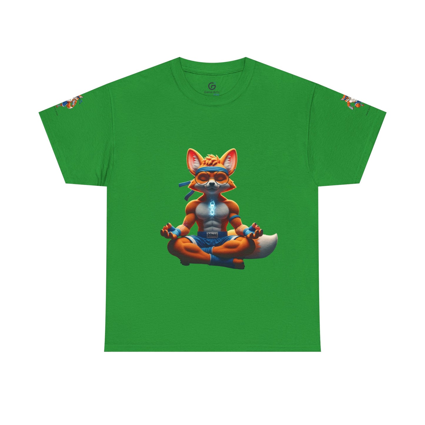 Bubble Fox: Strength & Chill Tee- Relaxation Shirt, Yoga Apparel, Gift for Fox Lovers, Casual Wear, Mindfulness Tee