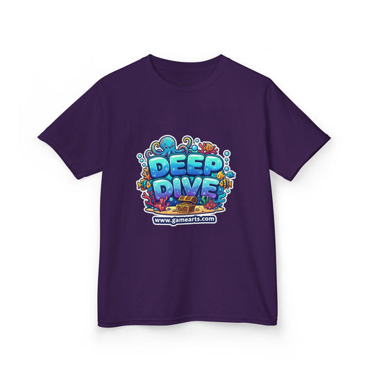 Deep Dive Kids Heavy Cotton Tee, Ocean Adventure Shirt, Fun T-Shirt for Boys and Girls, Summer Beach Wear, Gift for Young Explorers, [...]