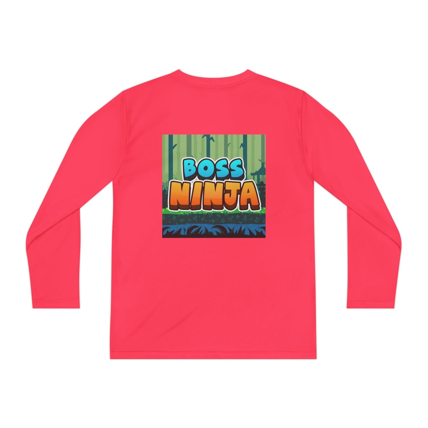Youth Long Sleeve Boss Ninja Tee, Fun Graphic Shirt for Kids, Perfect for Birthdays, Playdates, School, and Ninja-Themed Parties