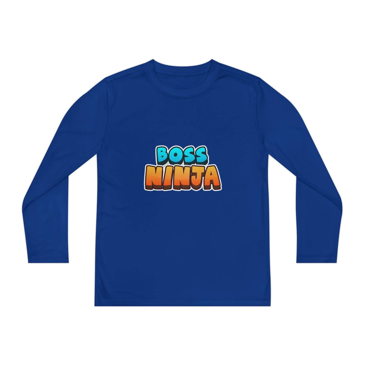 Youth Long Sleeve Boss Ninja Tee, Fun Graphic Shirt for Kids, Perfect for Birthdays, Playdates, School, and Ninja-Themed Parties