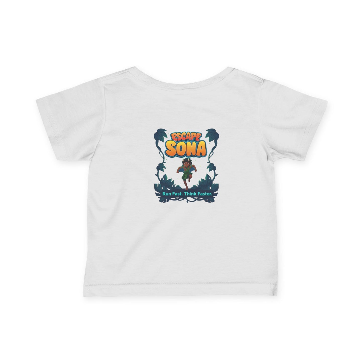 Infant Adventure Tee, Cute Baby T-Shirt, Escape Sona Kids Wear, Toddler Fun Clothing, Summer Vacation Gift, Playful Baby Apparel