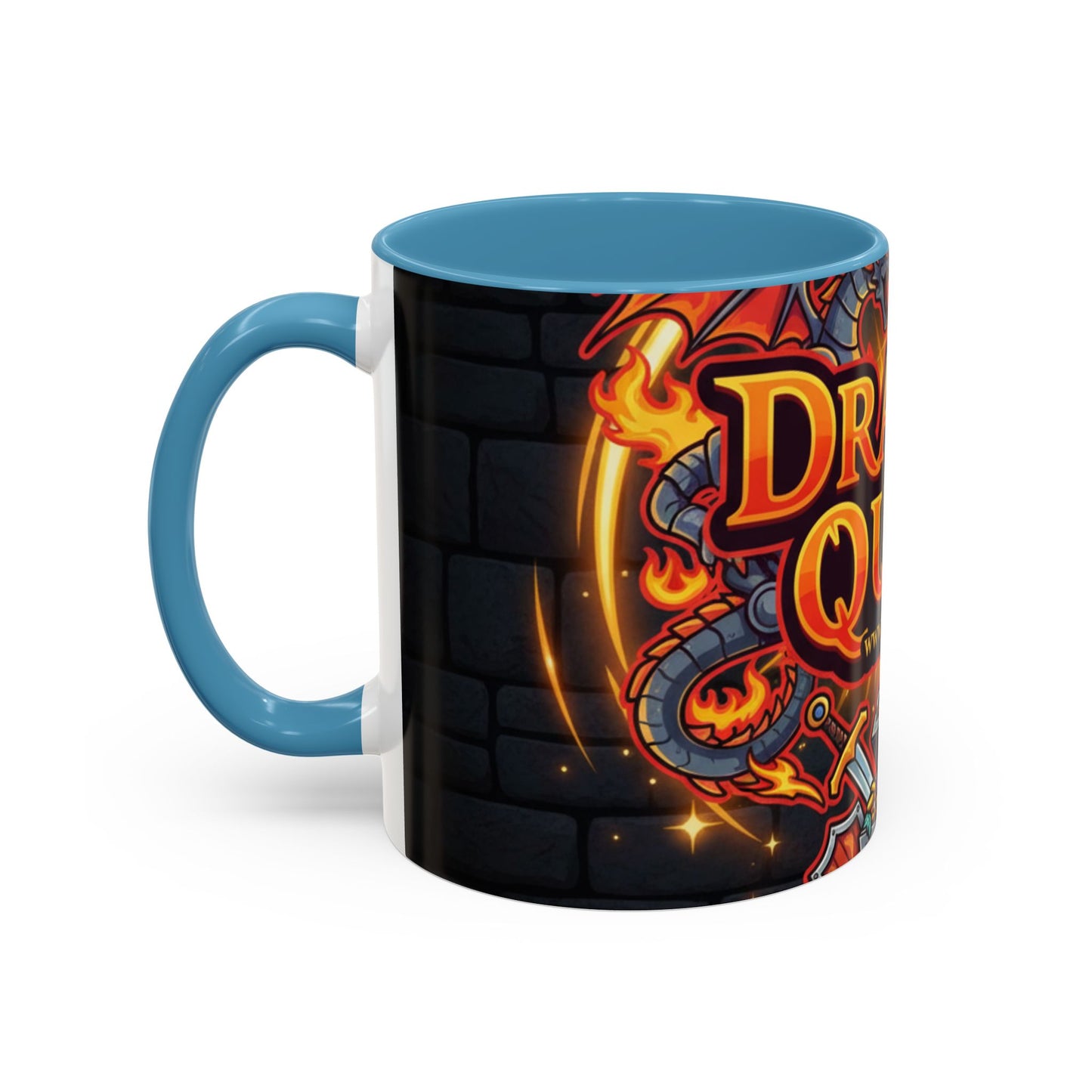 Dragon Quest Accent Coffee Mug, Gaming Mug, Geeky Gift, Fantasy Coffee Cup, Dragon Themed Drinkware, Unique Gamer Present