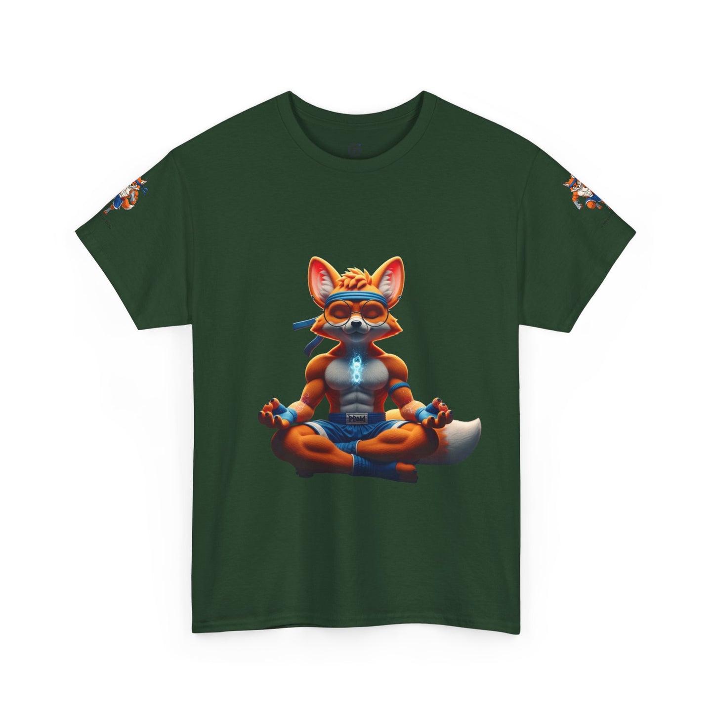 Bubble Fox: Strength & Chill Tee- Relaxation Shirt, Yoga Apparel, Gift for Fox Lovers, Casual Wear, Mindfulness Tee