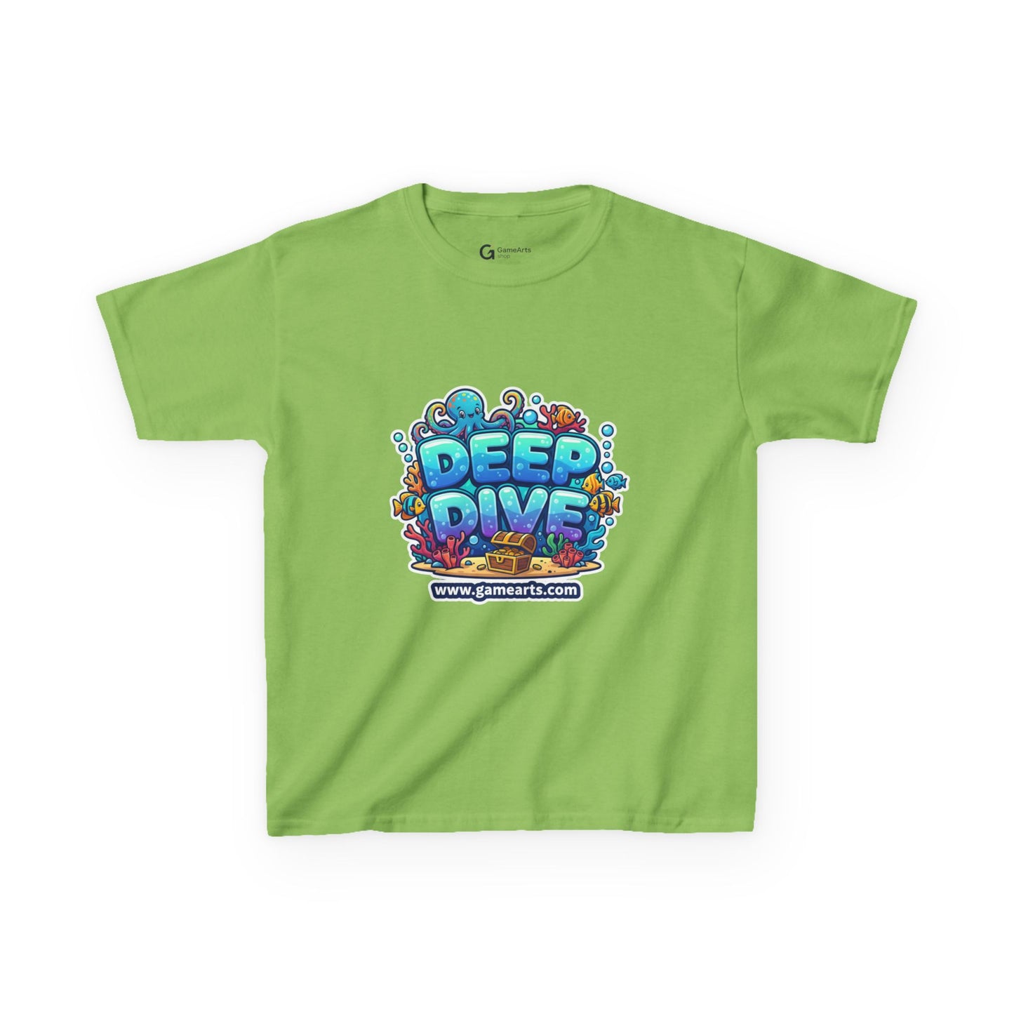 Deep Dive Kids Heavy Cotton Tee, Ocean Adventure Shirt, Fun T-Shirt for Boys and Girls, Summer Beach Wear, Gift for Young Explorers, [...]