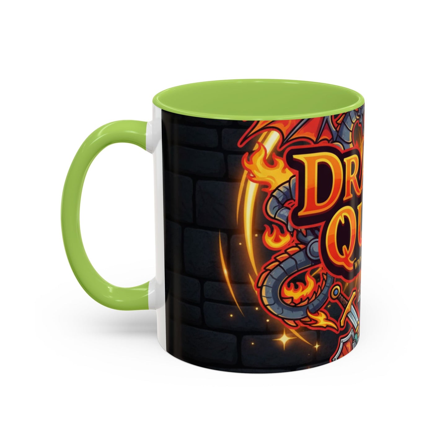 Dragon Quest Accent Coffee Mug, Gaming Mug, Geeky Gift, Fantasy Coffee Cup, Dragon Themed Drinkware, Unique Gamer Present
