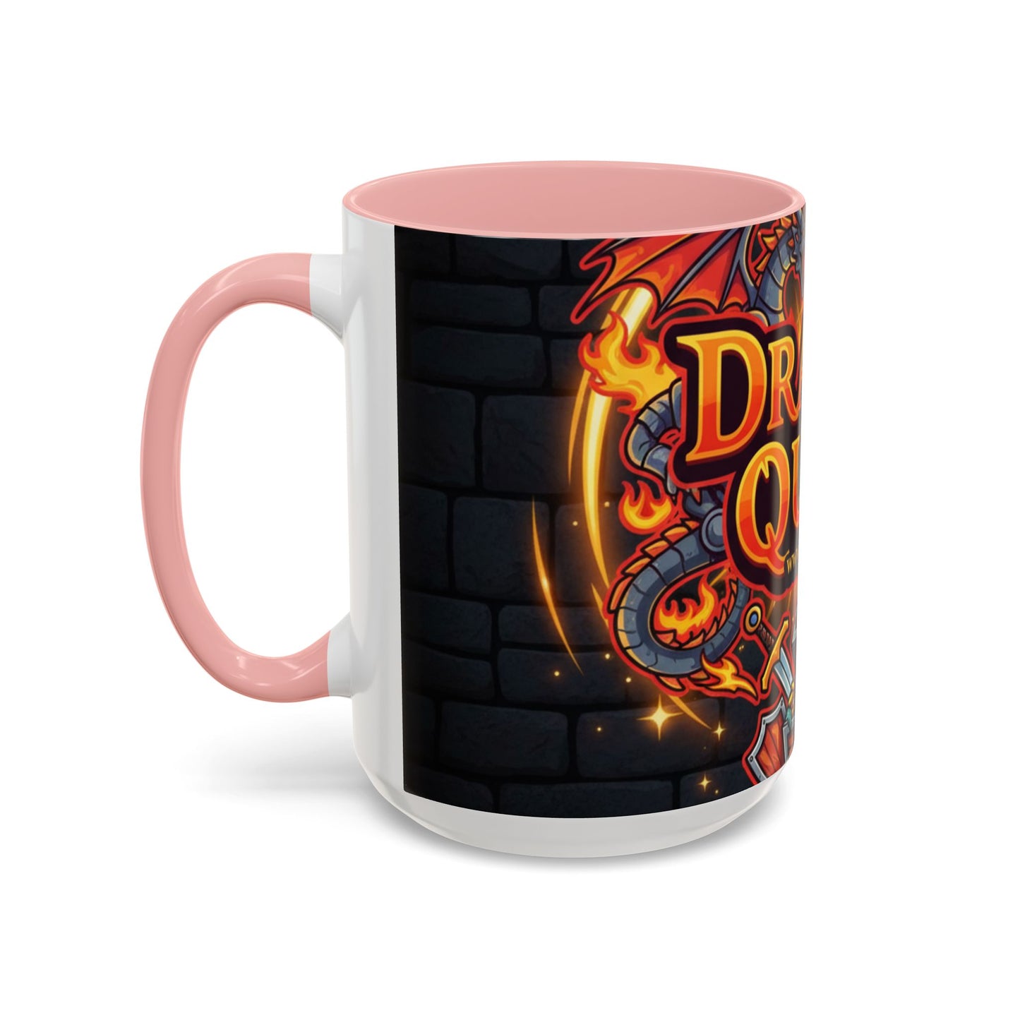 Dragon Quest Accent Coffee Mug, Gaming Mug, Geeky Gift, Fantasy Coffee Cup, Dragon Themed Drinkware, Unique Gamer Present