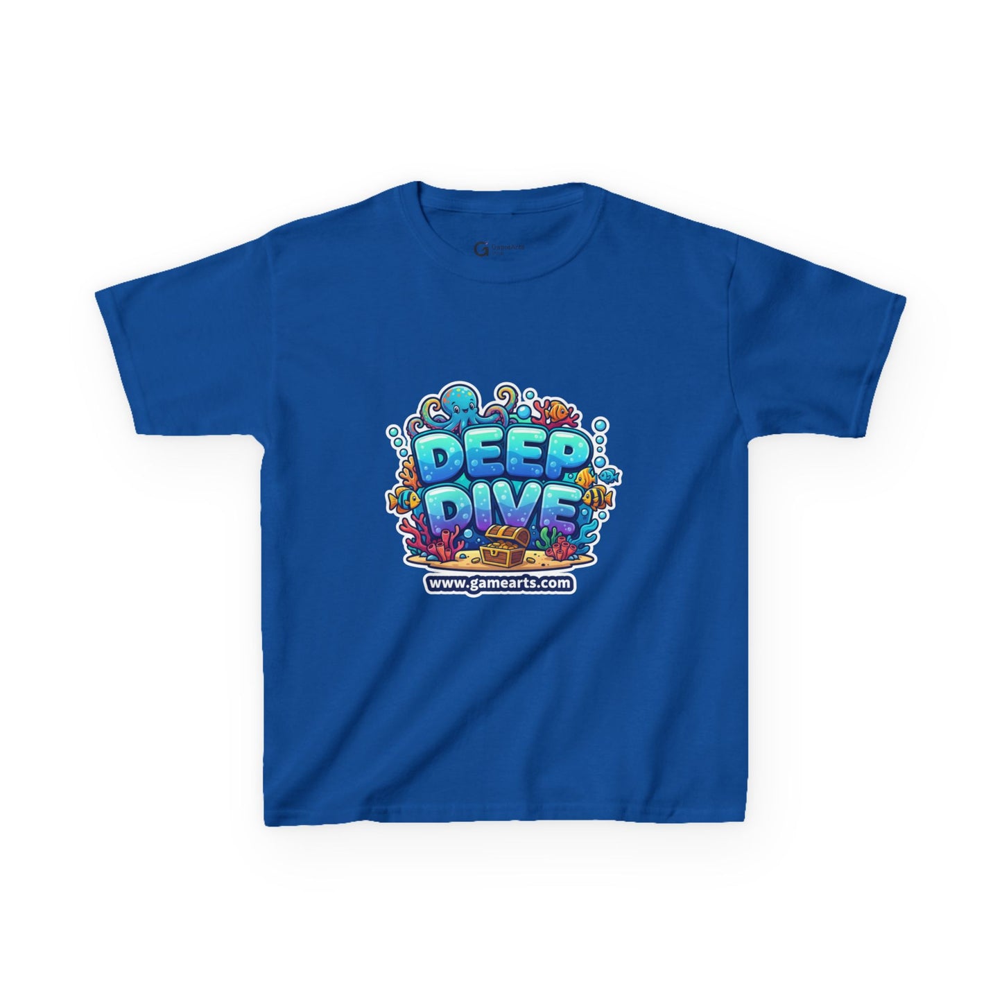 Deep Dive Kids Heavy Cotton Tee, Ocean Adventure Shirt, Fun T-Shirt for Boys and Girls, Summer Beach Wear, Gift for Young Explorers, [...]