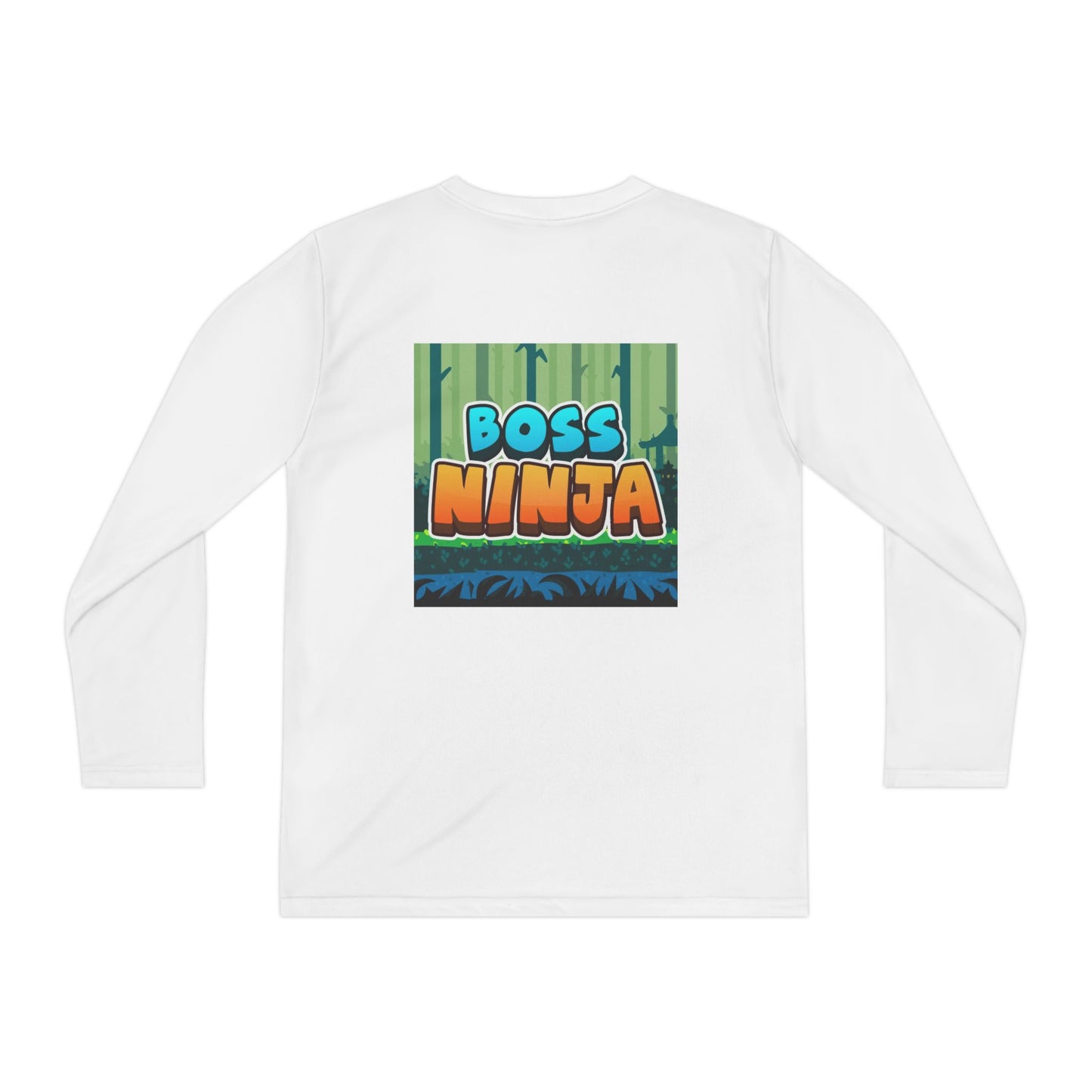 Youth Long Sleeve Boss Ninja Tee, Fun Graphic Shirt for Kids, Perfect for Birthdays, Playdates, School, and Ninja-Themed Parties