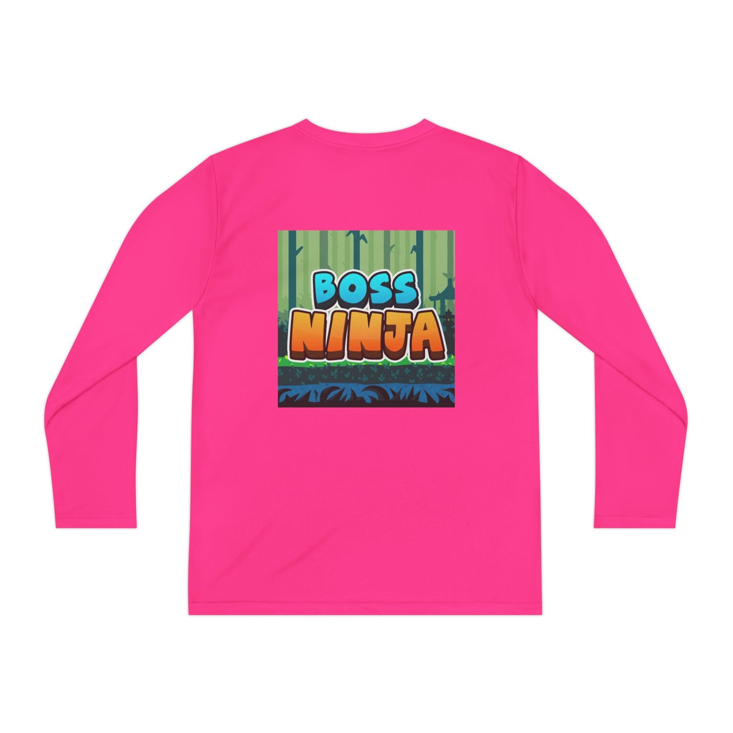 Youth Long Sleeve Boss Ninja Tee, Fun Graphic Shirt for Kids, Perfect for Birthdays, Playdates, School, and Ninja-Themed Parties