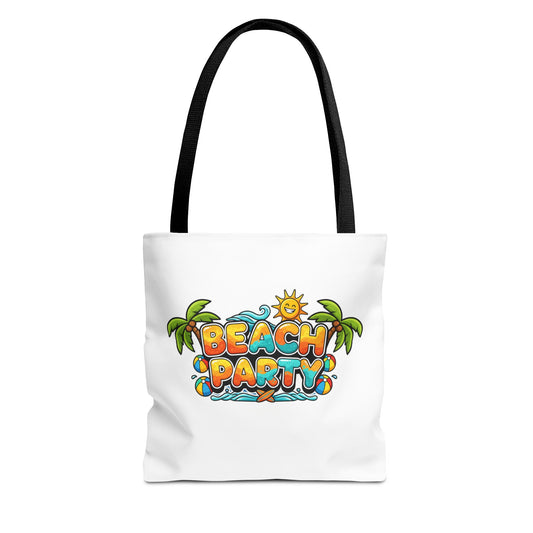 Beach Party Tote Bag, Summer Fun Shopper, Travel, Gifts for Beach Lovers, Beach Bag, Festival Tote