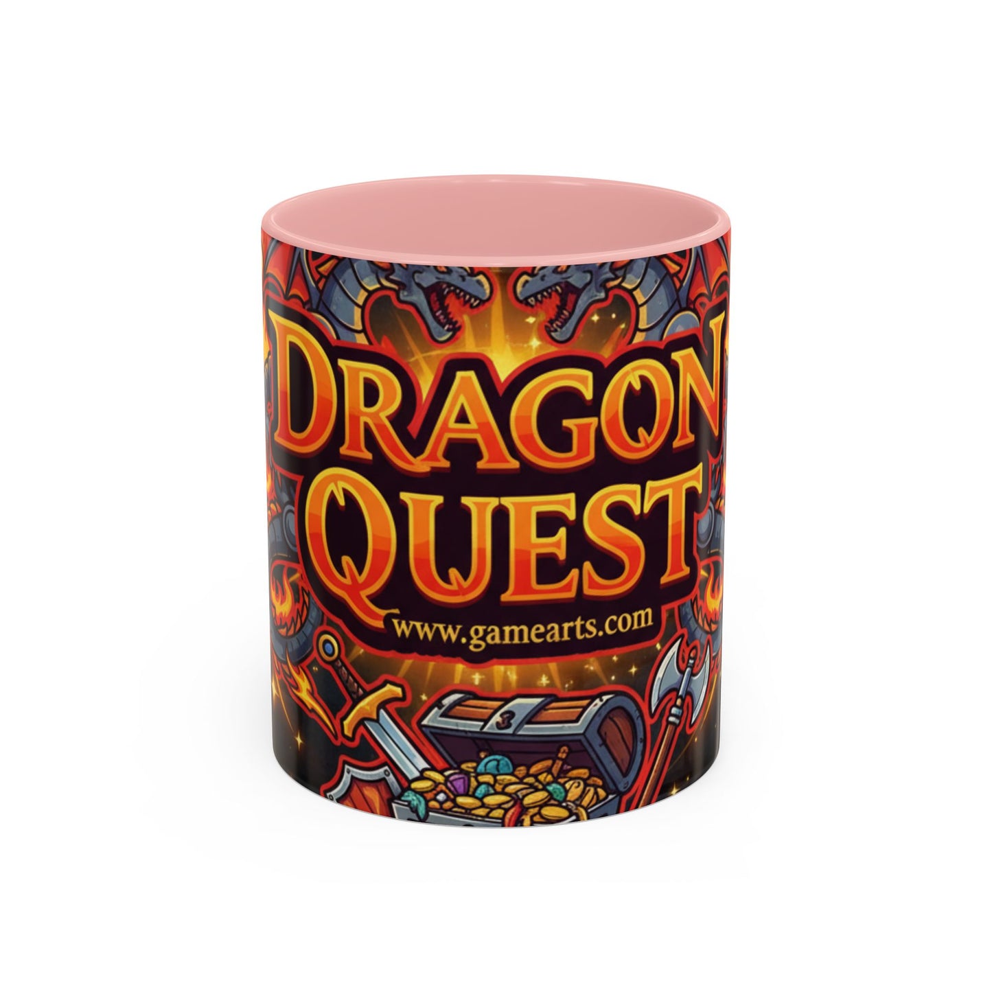 Dragon Quest Accent Coffee Mug, Gaming Mug, Geeky Gift, Fantasy Coffee Cup, Dragon Themed Drinkware, Unique Gamer Present