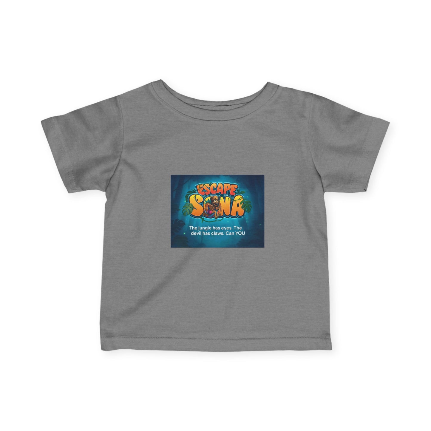 Infant Adventure Tee, Cute Baby T-Shirt, Escape Sona Kids Wear, Toddler Fun Clothing, Summer Vacation Gift, Playful Baby Apparel