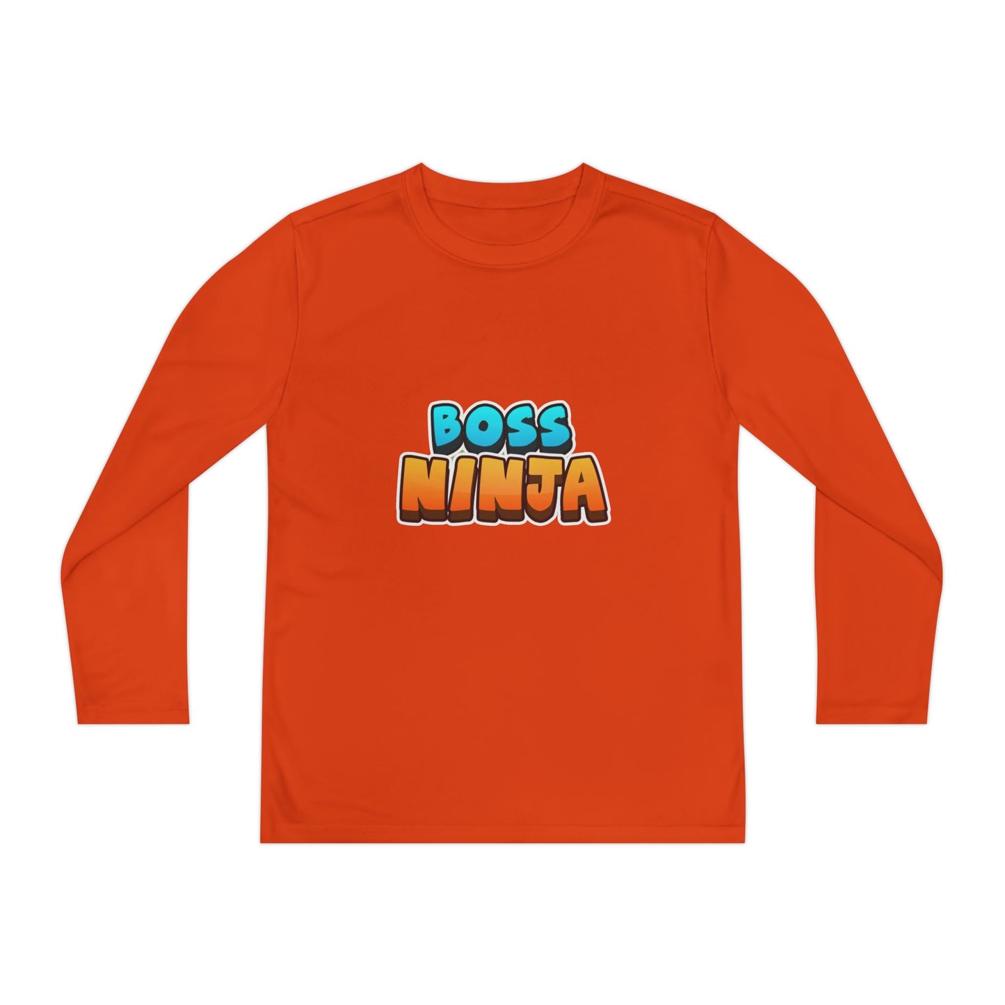Youth Long Sleeve Boss Ninja Tee, Fun Graphic Shirt for Kids, Perfect for Birthdays, Playdates, School, and Ninja-Themed Parties
