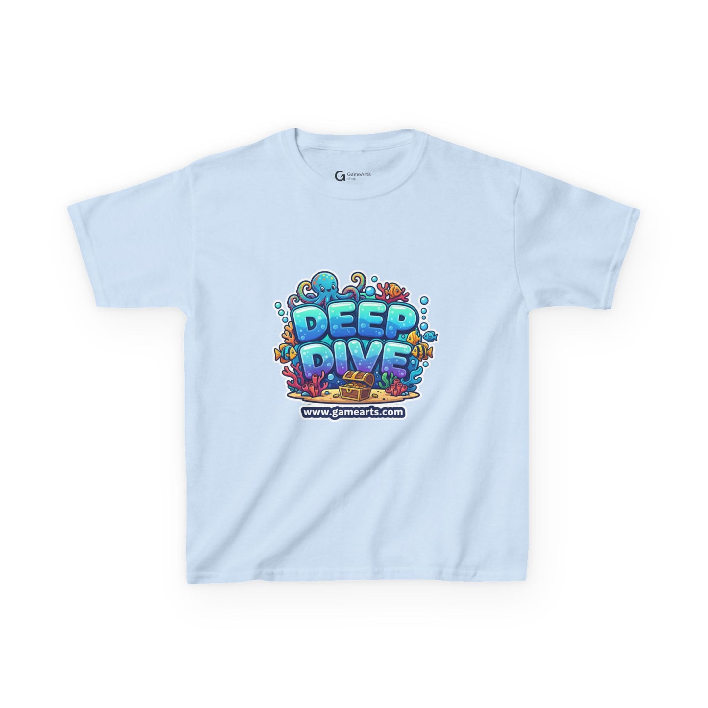 Deep Dive Kids Heavy Cotton Tee, Ocean Adventure Shirt, Fun T-Shirt for Boys and Girls, Summer Beach Wear, Gift for Young Explorers, [...]