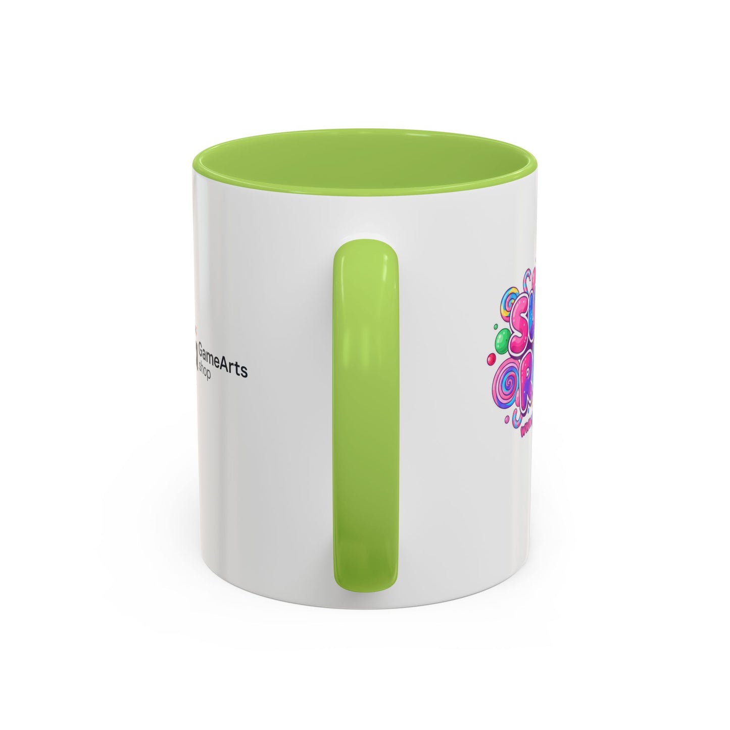 Colorful Sugar Rush Accent Coffee Mug - Fun Gift for Coffee Lovers, Holiday Cheer, Vibrant Drinkware, Party Favor