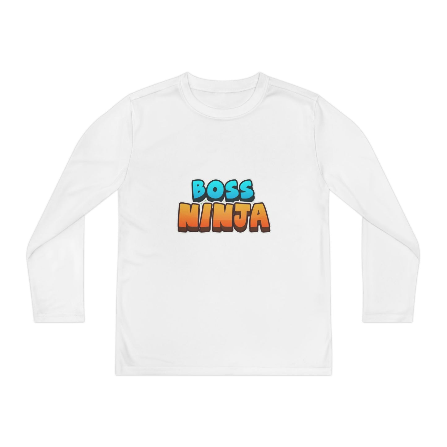 Youth Long Sleeve Boss Ninja Tee, Fun Graphic Shirt for Kids, Perfect for Birthdays, Playdates, School, and Ninja-Themed Parties