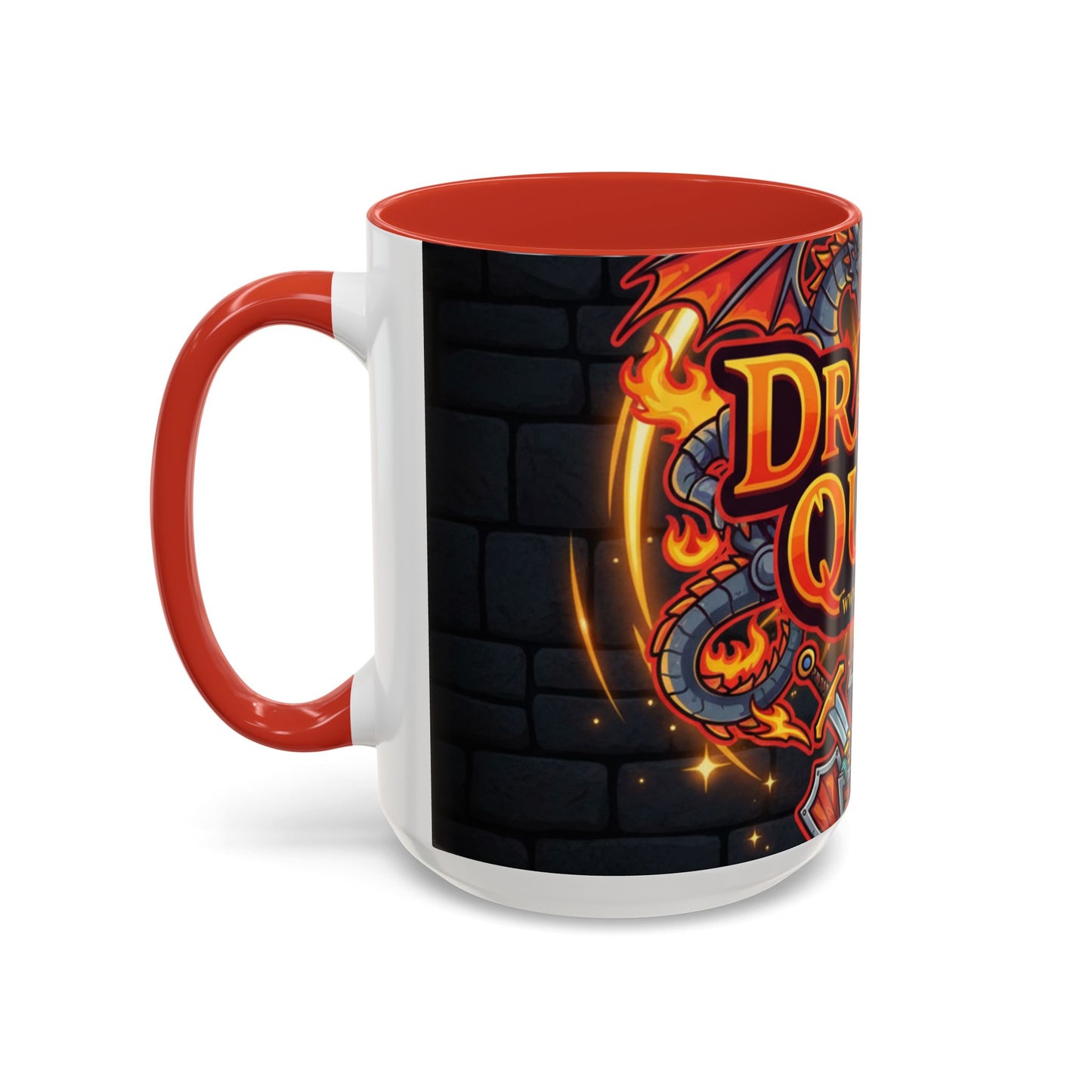 Dragon Quest Accent Coffee Mug, Gaming Mug, Geeky Gift, Fantasy Coffee Cup, Dragon Themed Drinkware, Unique Gamer Present